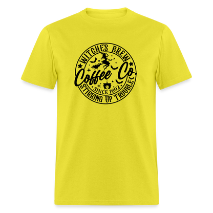 Witches Brew Coffee Co (Halloween) T-Shirt - yellow