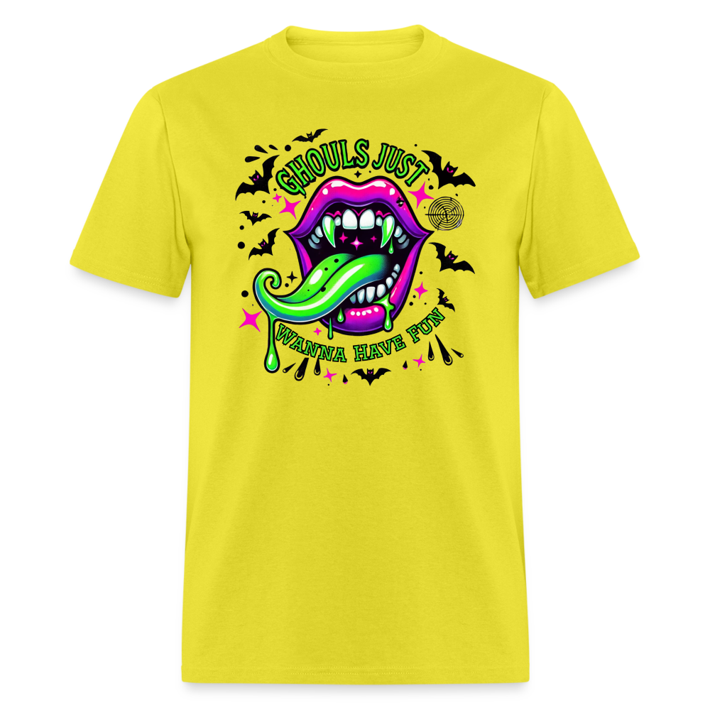 Ghouls Just Wanna Have Fun T-Shirt - yellow