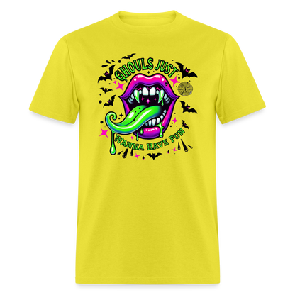 Ghouls Just Wanna Have Fun T-Shirt - yellow