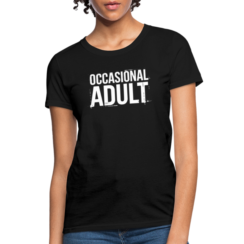 Occasional Adult Women's Contoured T-Shirt - black