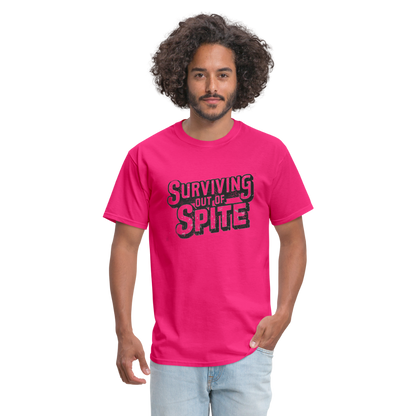 Surviving Out Of Spite T-Shirt - fuchsia