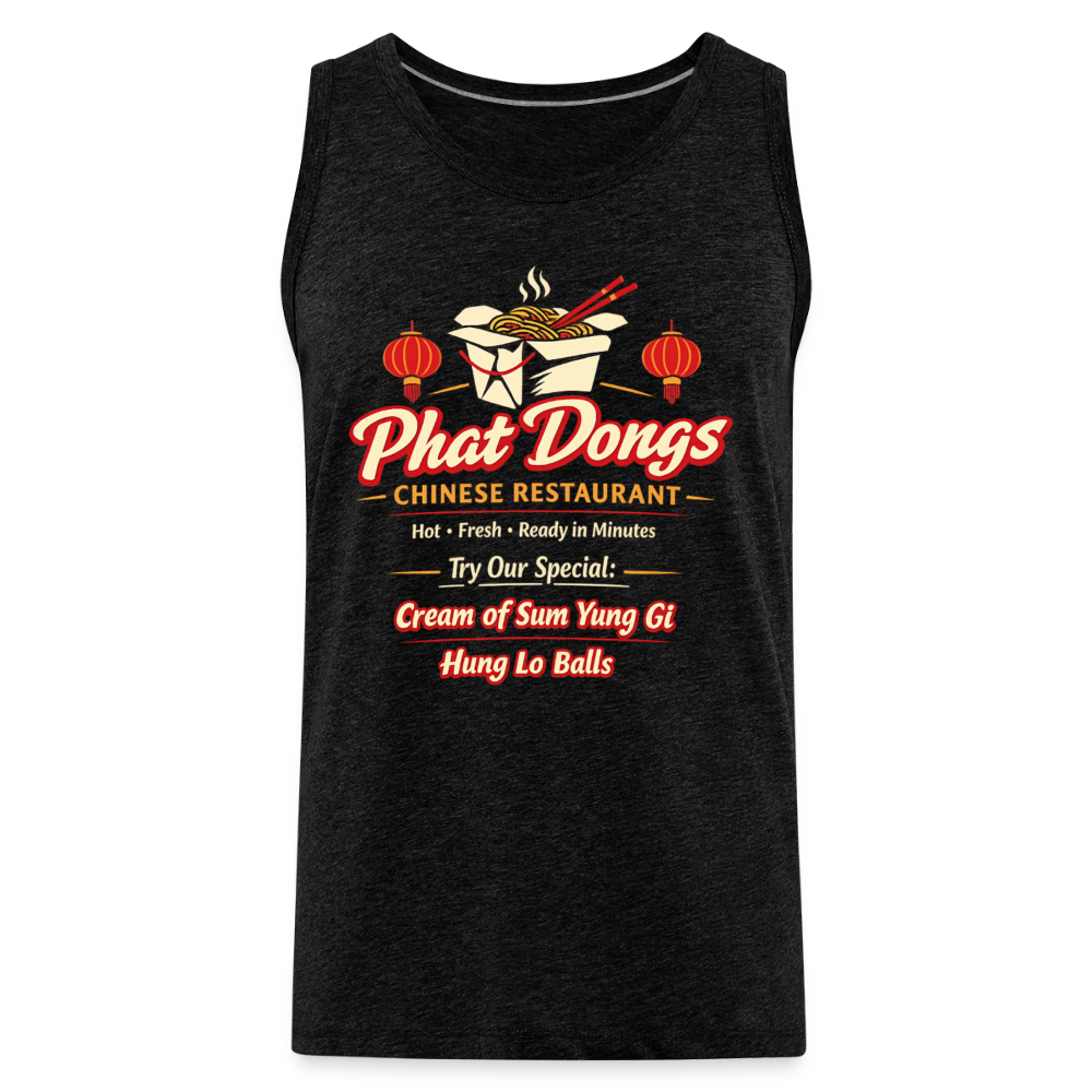 Phat Dongs Funny Chinese Restaurant Tank Top - charcoal grey