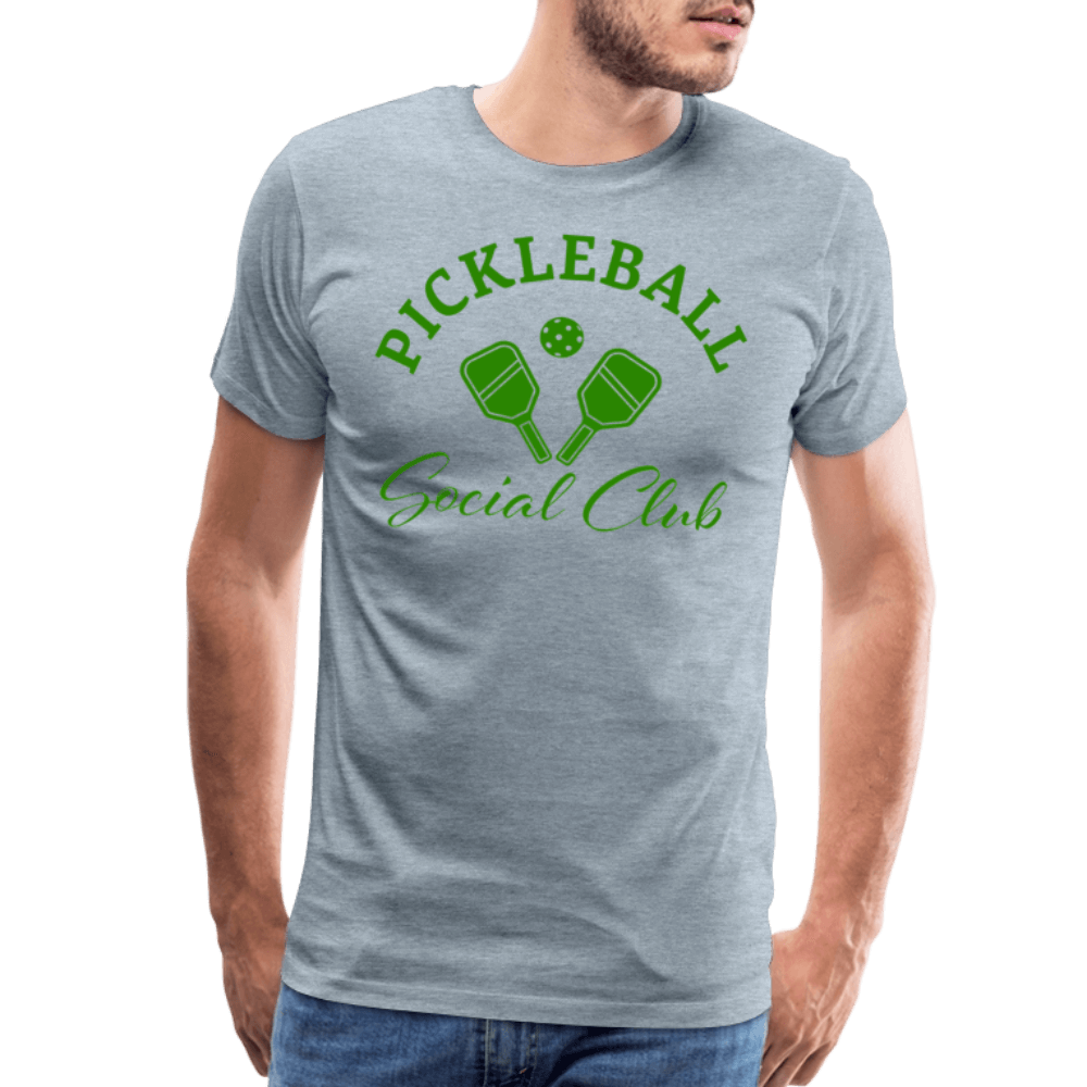 Pickleball Social Club Men's Premium T-Shirt - heather ice blue