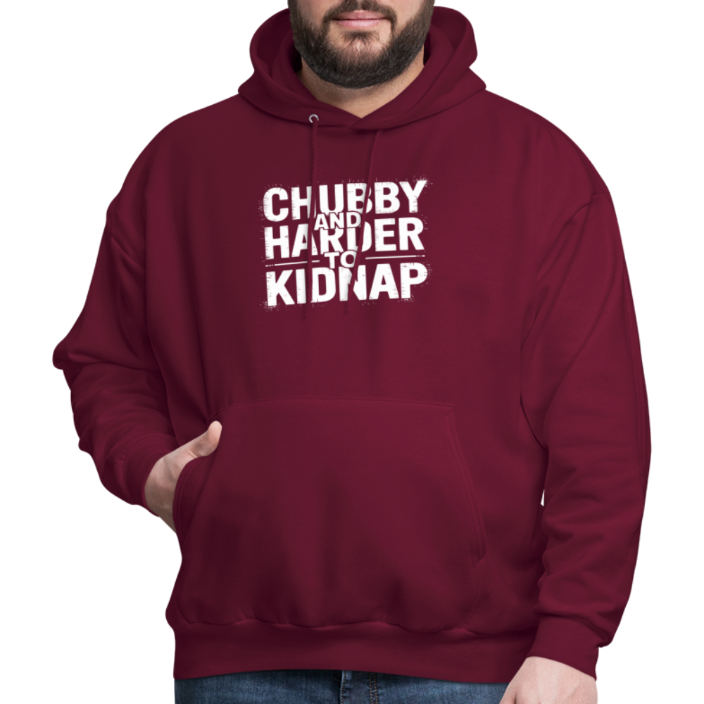 Chubby and Harder to Kidnap Hoodie - burgundy