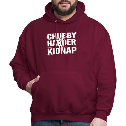 Chubby and Harder to Kidnap Hoodie - burgundy