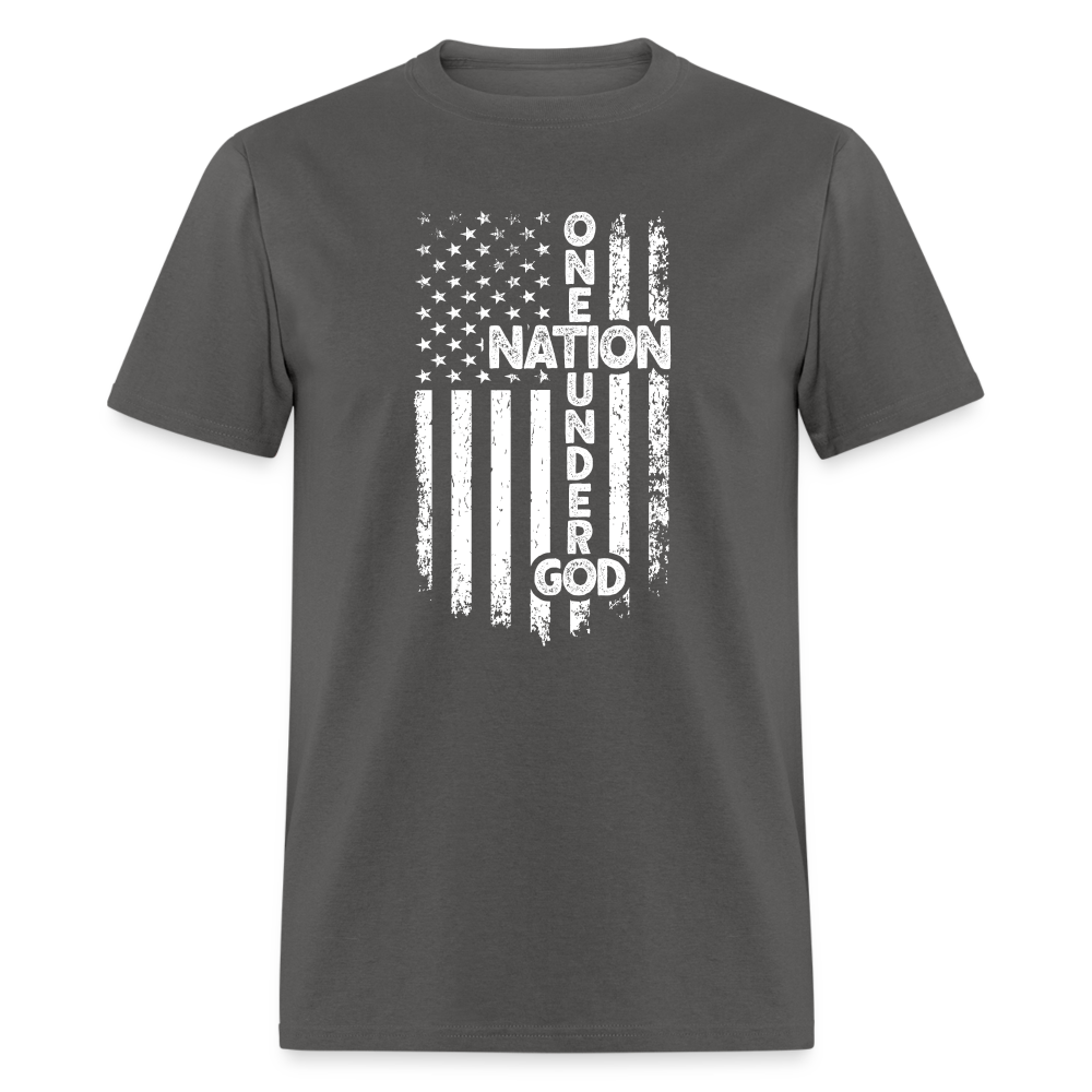 One Nation Under God T-Shirt - charcoal