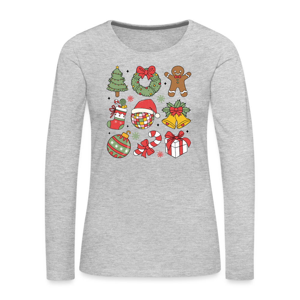 Christmas Holiday Season Women's Premium Long Sleeve T-Shirt - heather gray