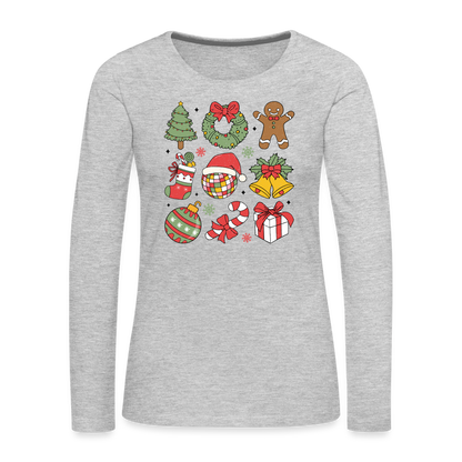 Christmas Holiday Season Women's Premium Long Sleeve T-Shirt - heather gray