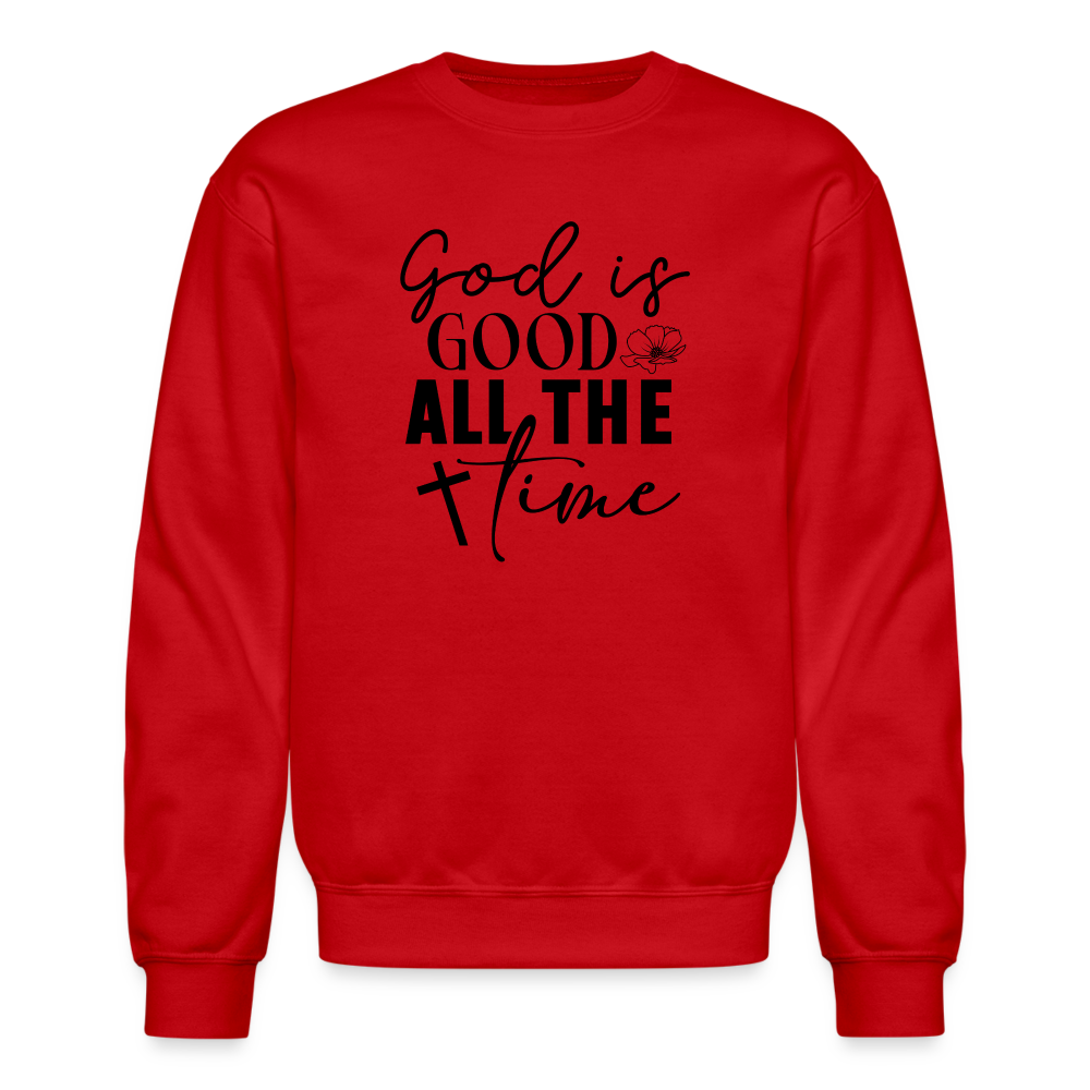 God is Good All The Time Sweatshirt - red