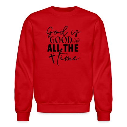 God is Good All The Time Sweatshirt - red