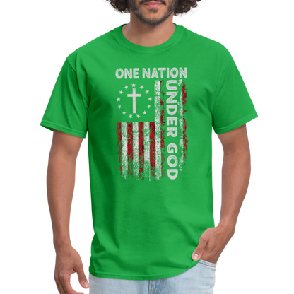 One Nation Under God T-Shirt - bright green