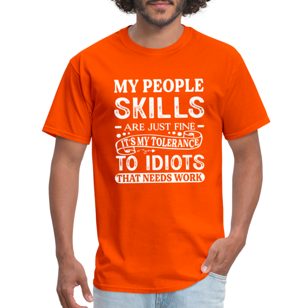 My People Skills Are Just Fine T-Shirt - orange