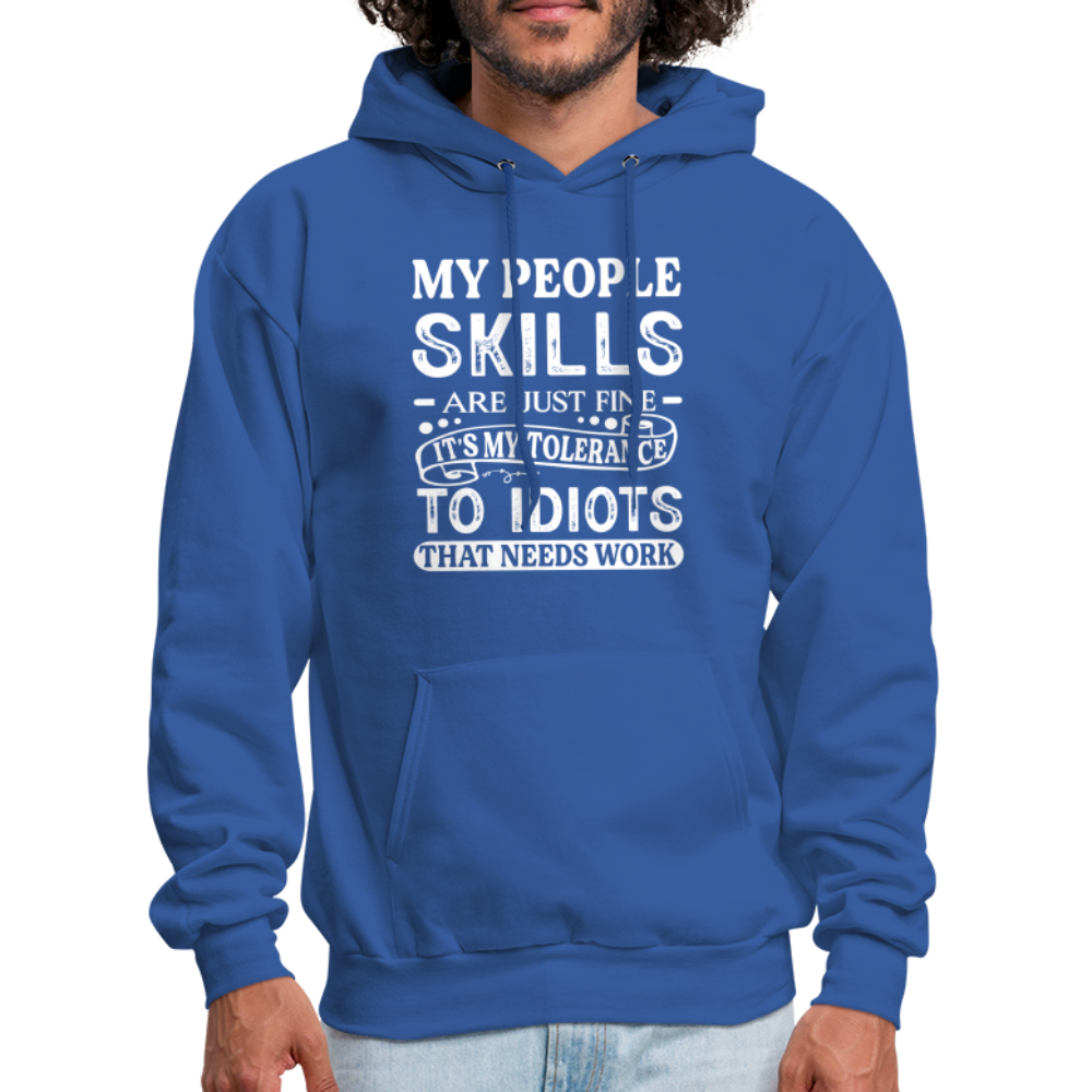 It's My Tolerance To Idiots That Needs Work Hoodie - royal blue