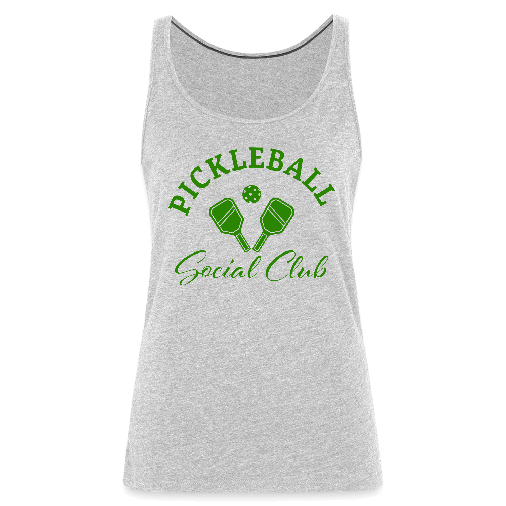 Pickleball Social Club Women’s Premium Tank Top - heather gray
