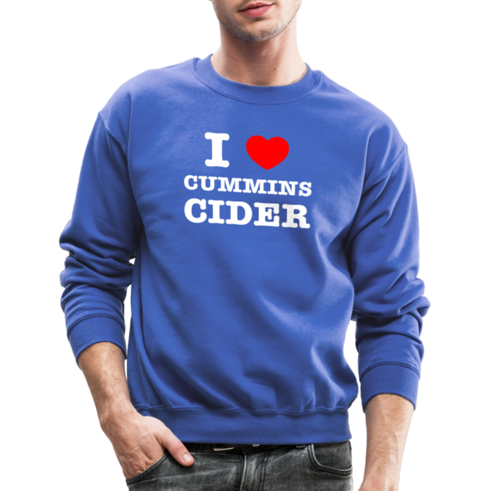 I Heart Cummins Cider Sweatshirt - royal blue