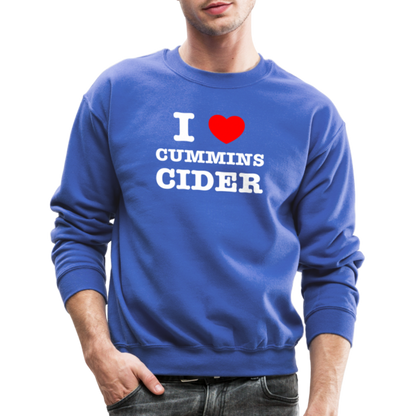 I Heart Cummins Cider Sweatshirt - royal blue