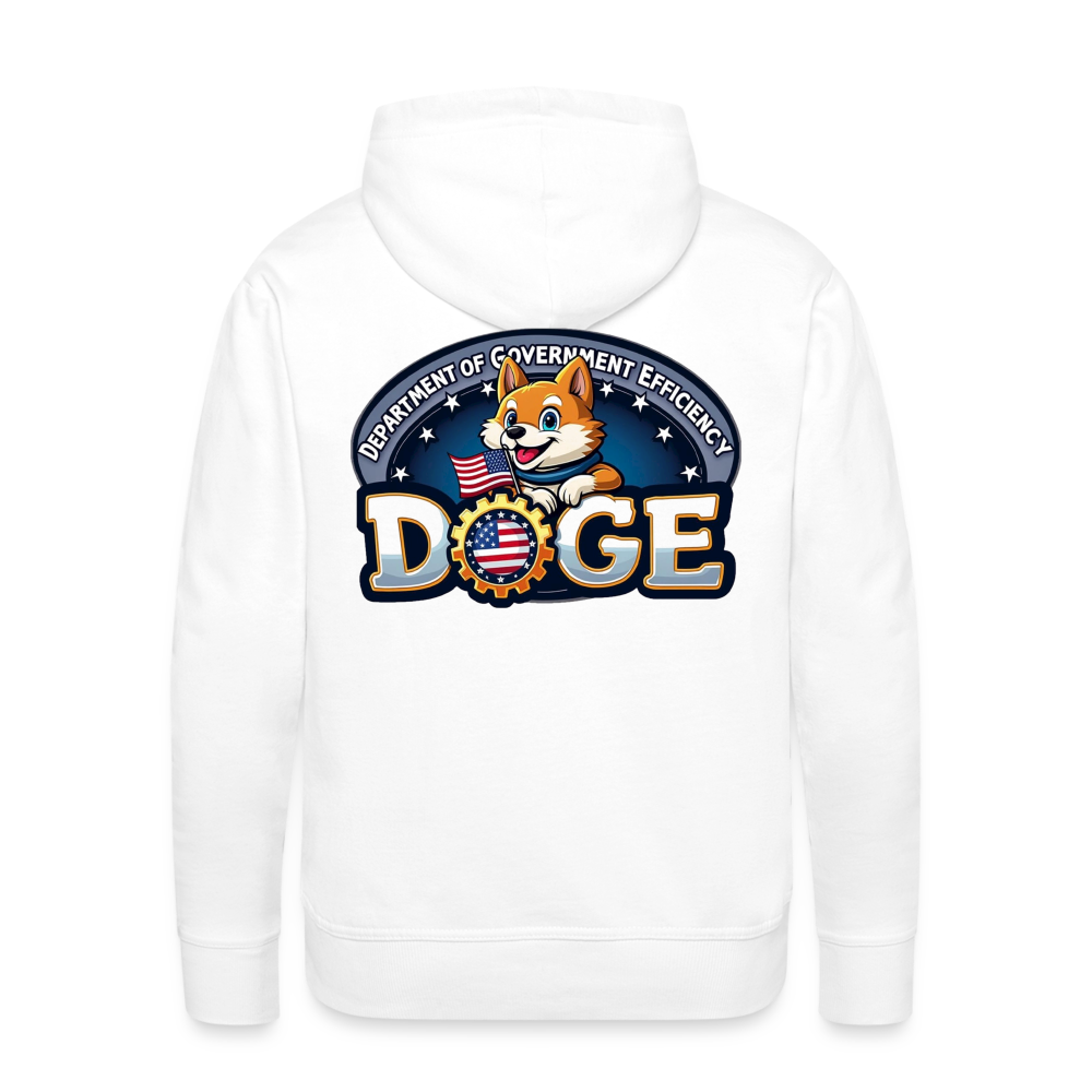 DOGE Men’s Premium Hoodie (front/back print) - white