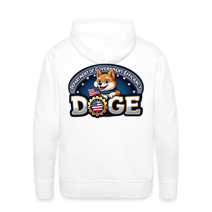 DOGE Men’s Premium Hoodie (front/back print) - white