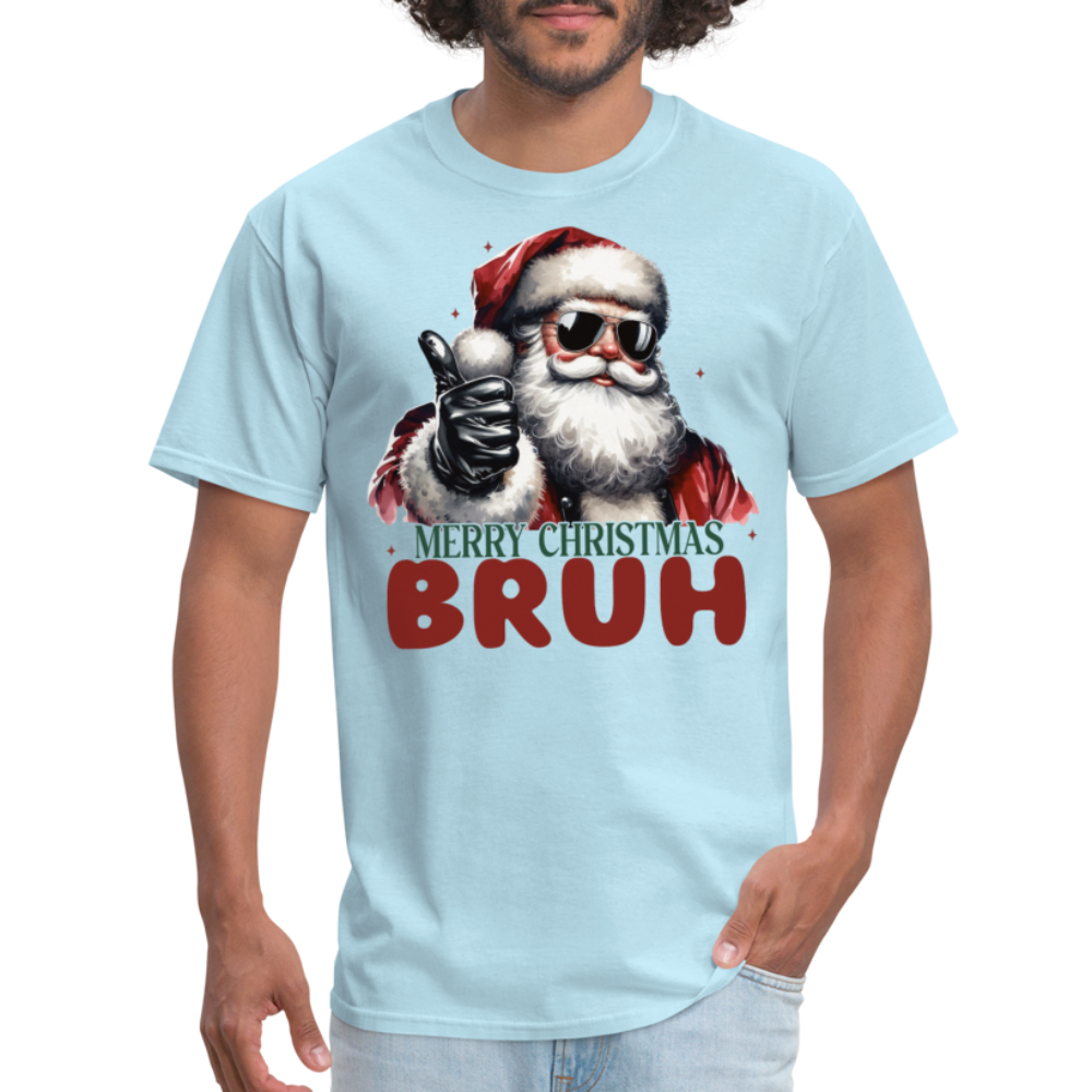 Merry Christmas Bruh T-Shirt - powder blue