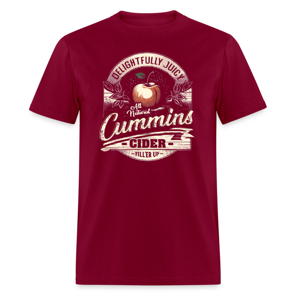 Vintage Cummins Cider (Funny Adult Humor) T-Shirt - burgundy