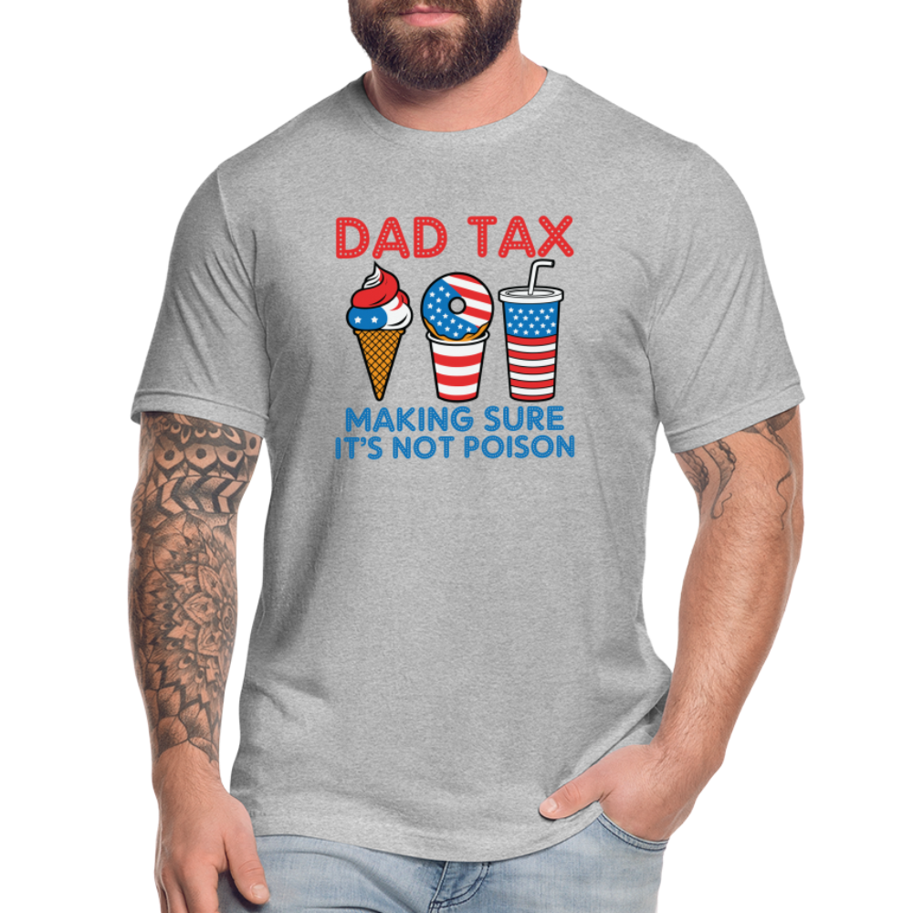 Dad Tax (Red White Blue) T-Shirt Bella Canvas - heather gray