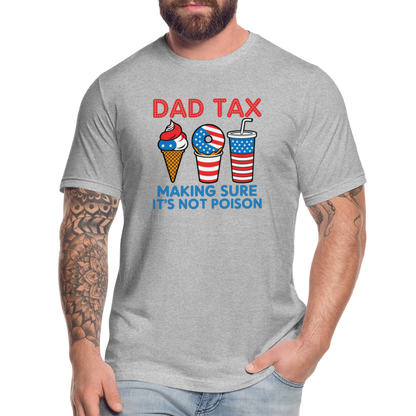 Dad Tax (Red White Blue) T-Shirt Bella Canvas - heather gray