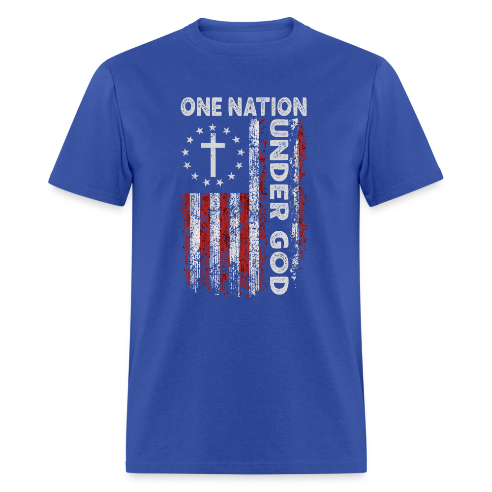 One Nation Under God T-Shirt - royal blue