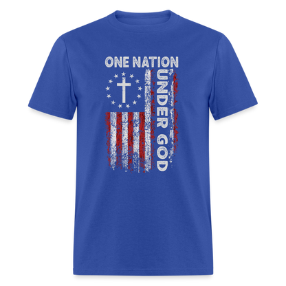 One Nation Under God T-Shirt - royal blue