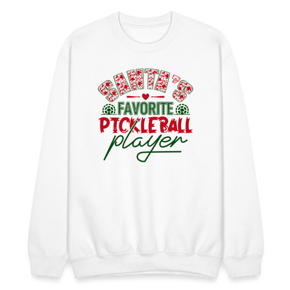 Santa's Favorite Pickleball Player Sweatshirt - white