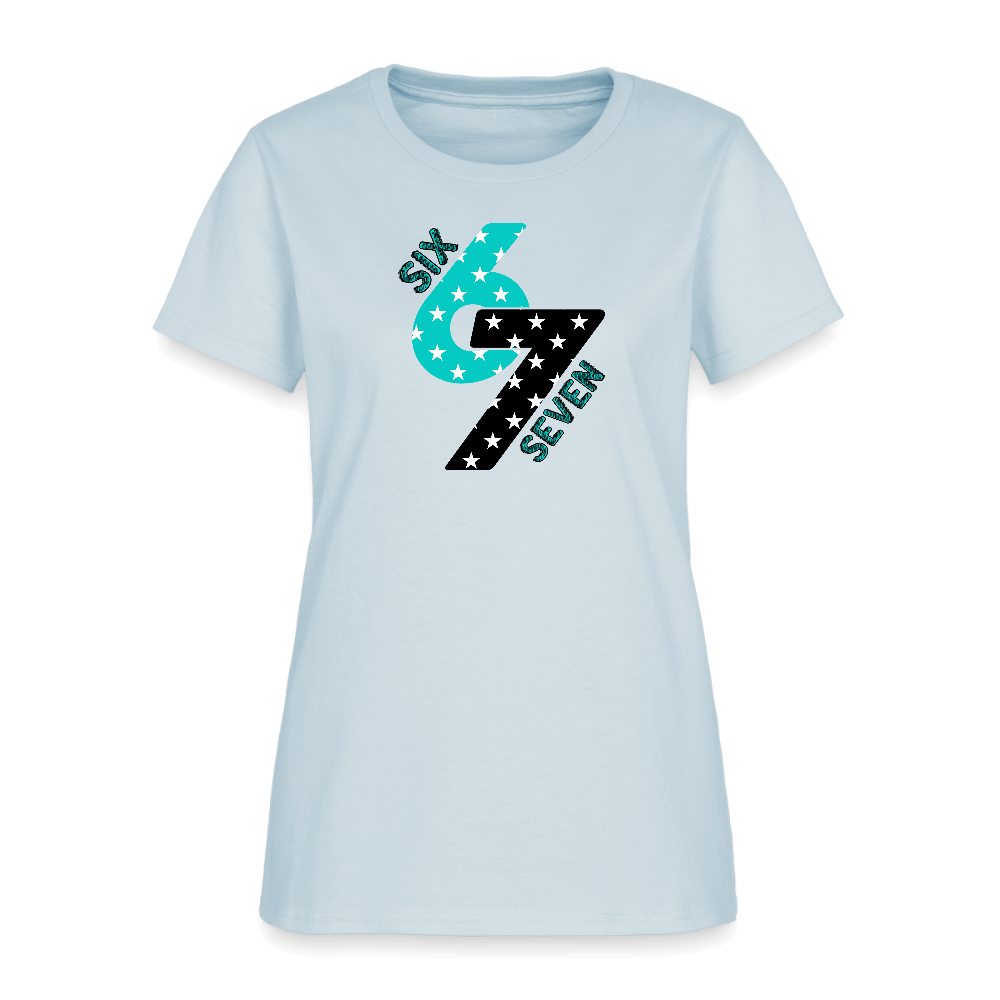 Six Seven 67 (Star) Women's T-Shirt Color: light blue