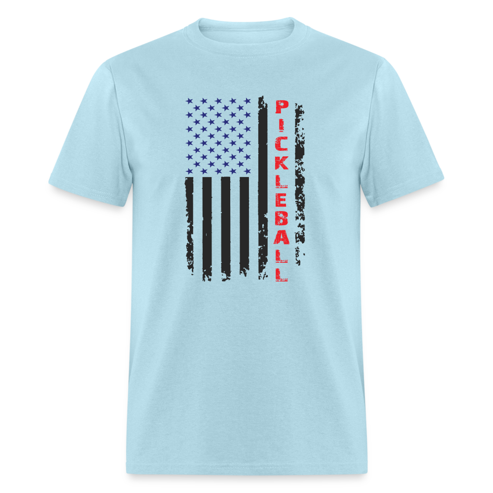 Pickleball Flag T-Shirt - powder blue