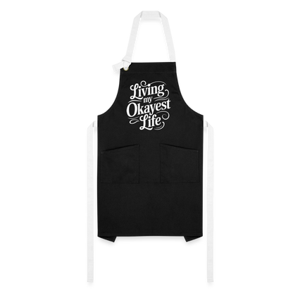 Living My Okayest Life Artisan Apron - black/white