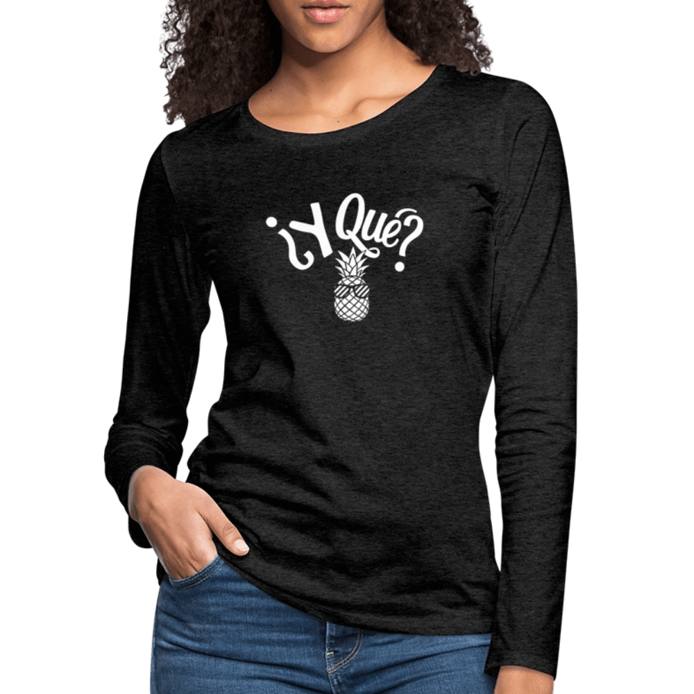 Women's Premium Long Sleeve T-Shirt - charcoal grey