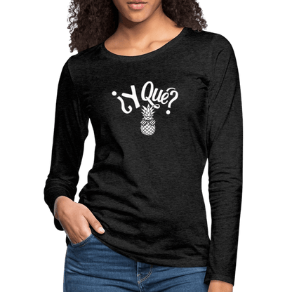 Women's Premium Long Sleeve T-Shirt - charcoal grey