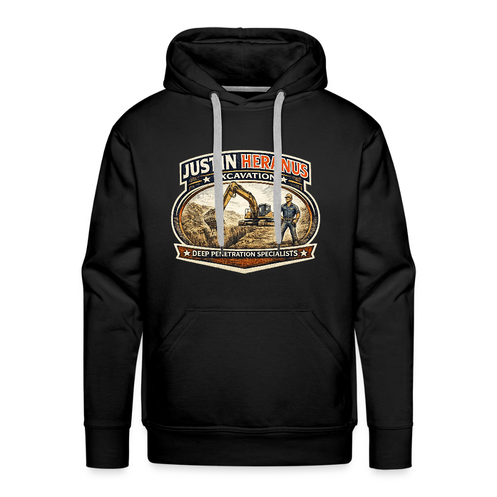 Justin Heranus Drilling Co Hoodie Funny Adult Humor Gear Color: black