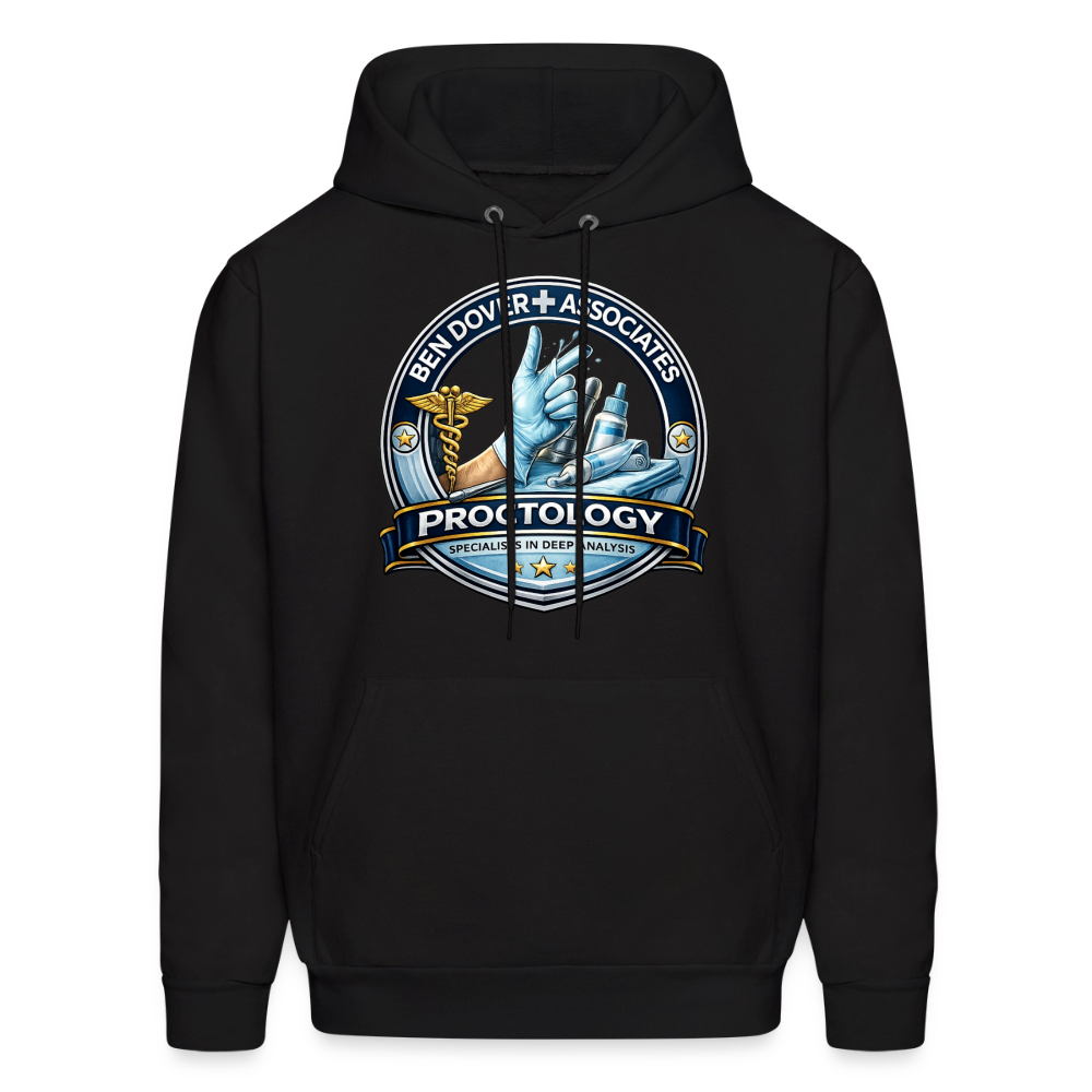Ben Dover Proctology Funny Graphic Hoodie Color: Black