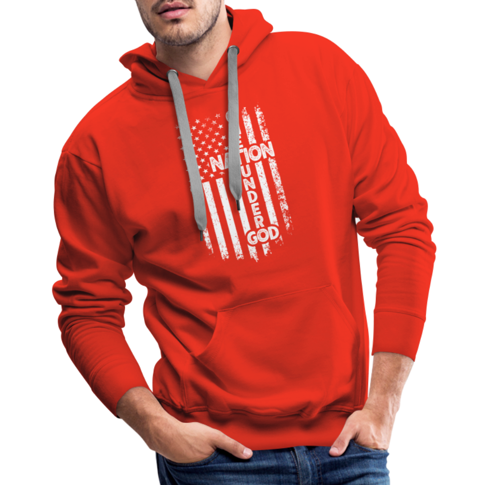 One Nation Under God Men’s Premium Hoodie - red