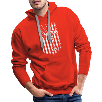 One Nation Under God Men’s Premium Hoodie - red