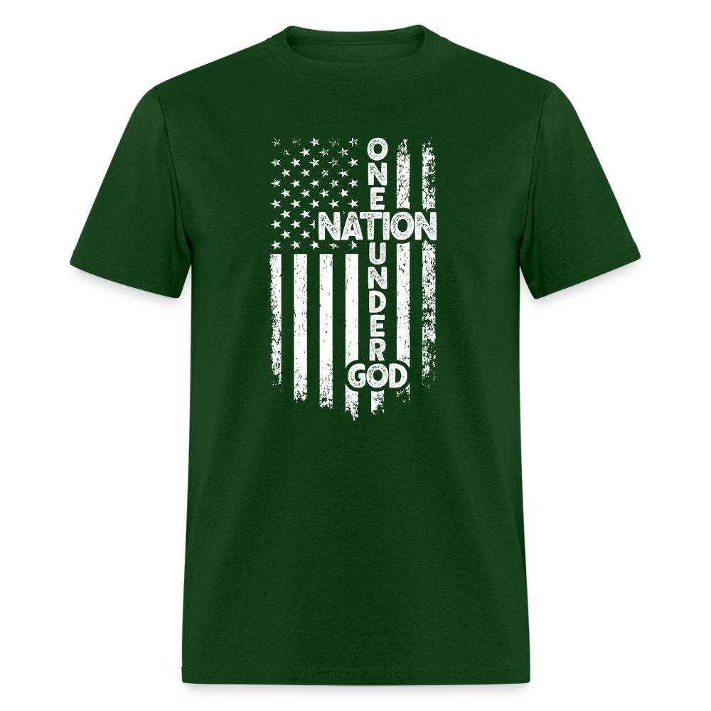 One Nation Under God T-Shirt - forest green