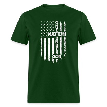 One Nation Under God T-Shirt - forest green