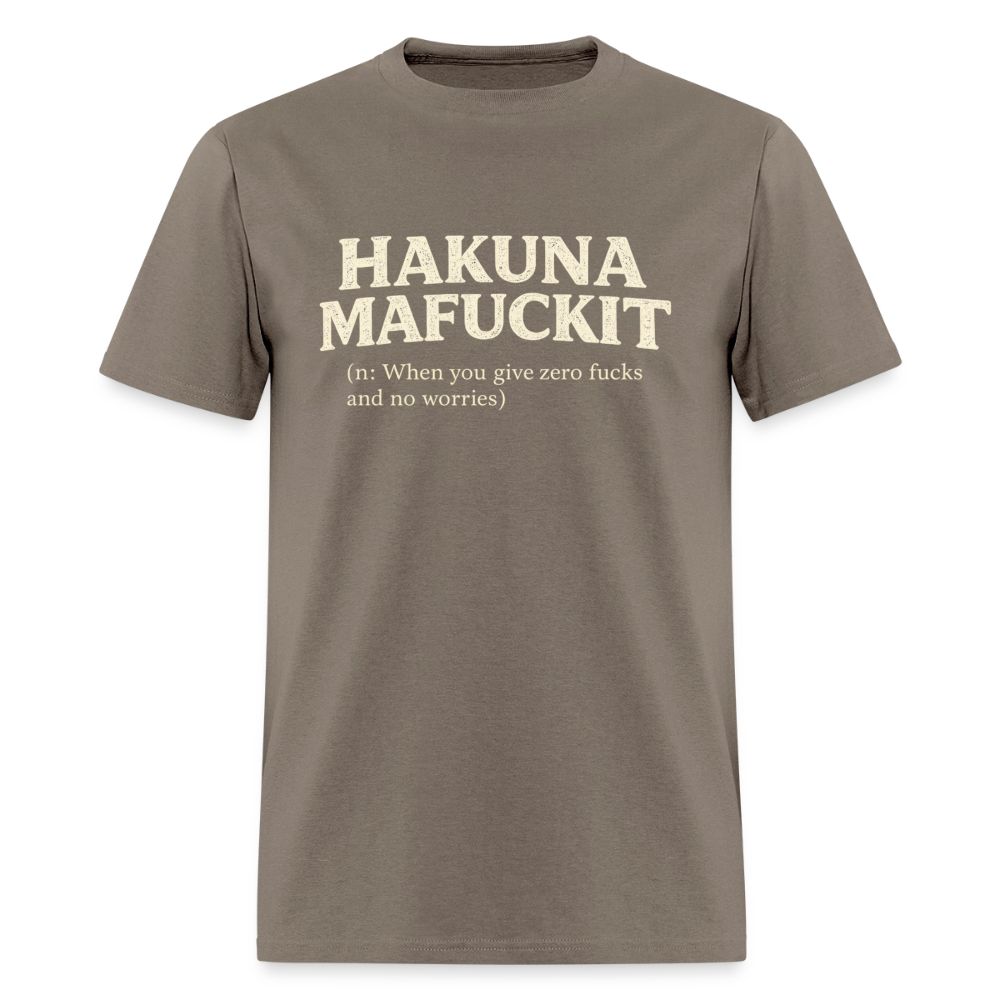 Hakuna Mafuckit Funny Graphic T-Shirt Color: Safari