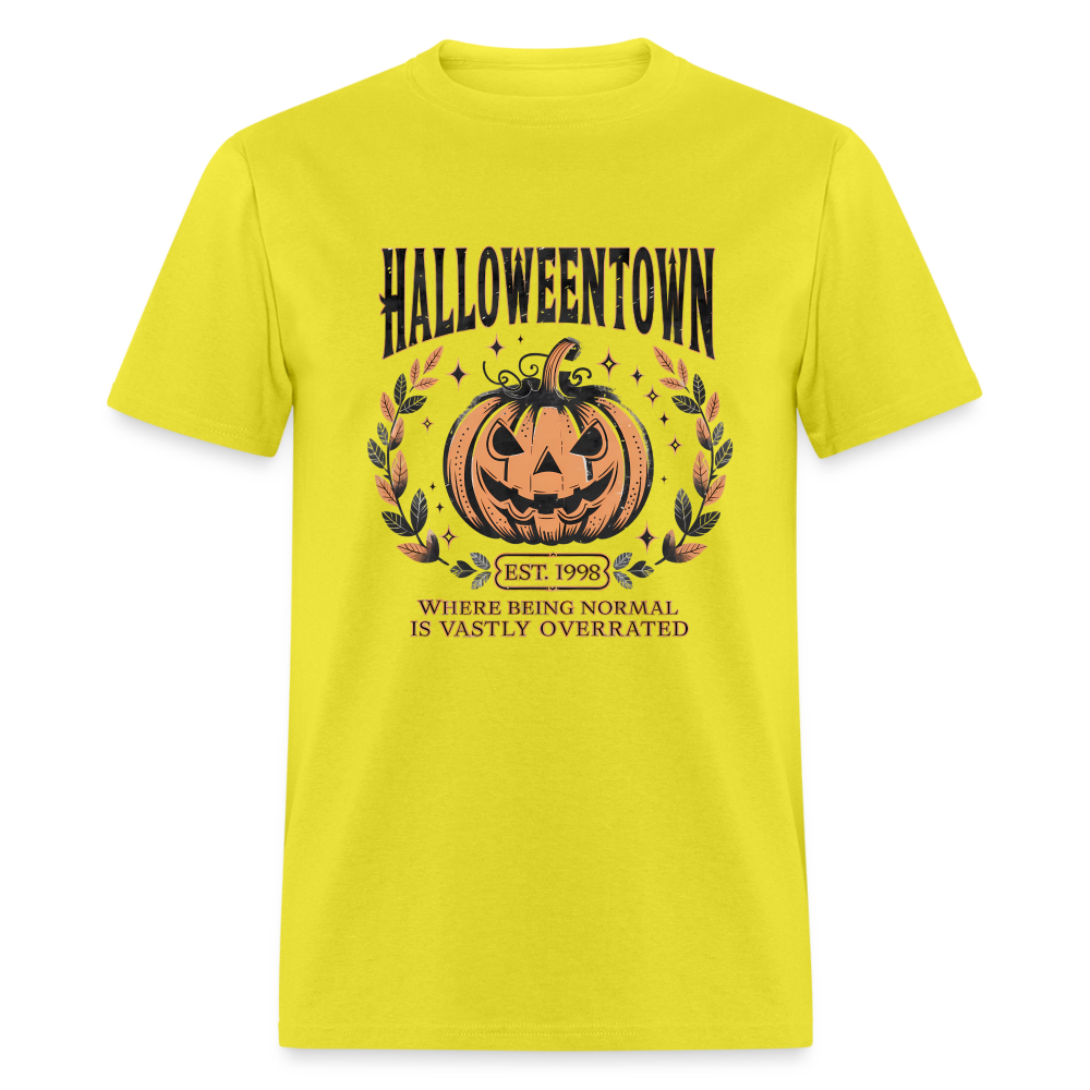 Halloweentown T-Shirt (Where Normal is Overrated) - yellow