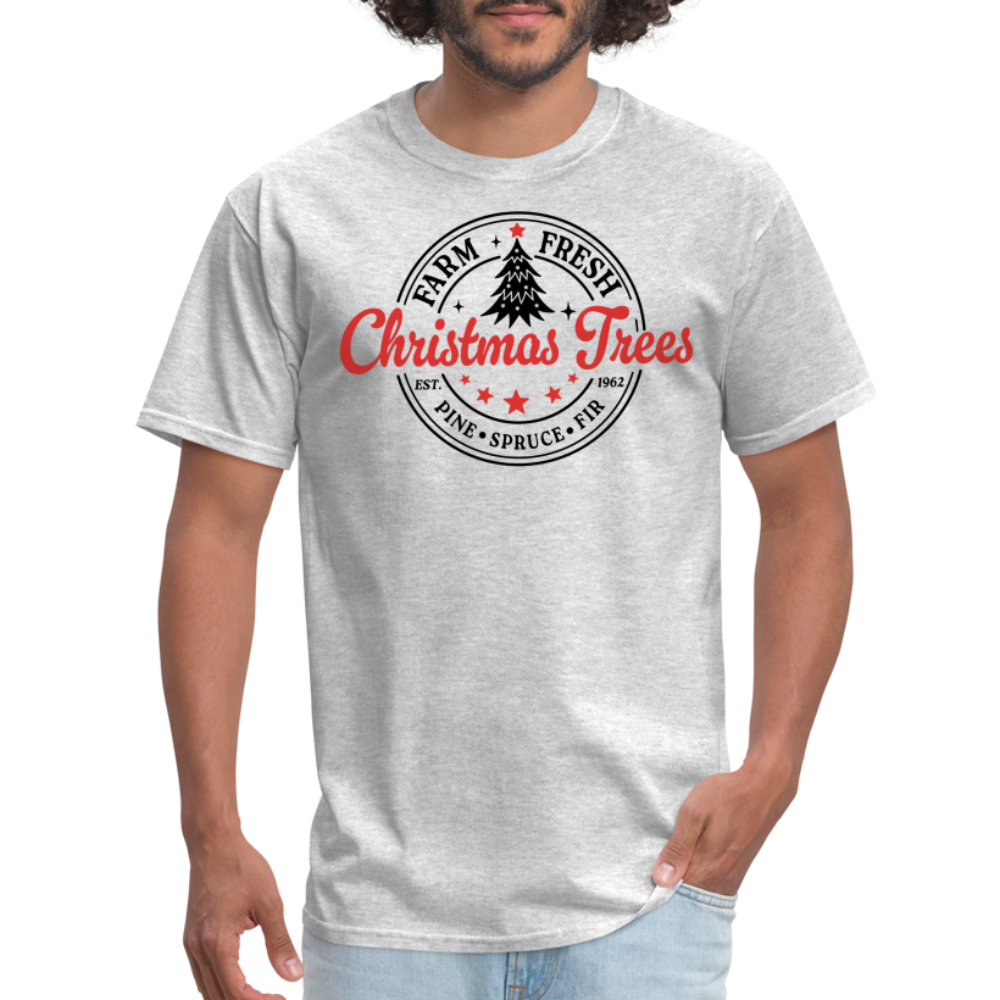 Farm Fresh Christmas Trees T-Shirt - heather gray