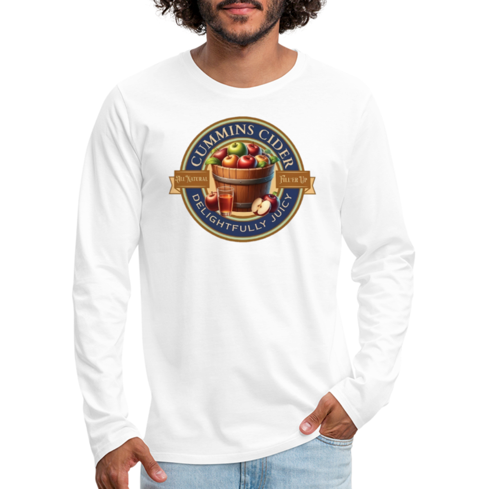 Cummins Cider (Funny Adult Humor) Men's Premium Long Sleeve T-Shirt - white