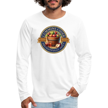 Cummins Cider (Funny Adult Humor) Men's Premium Long Sleeve T-Shirt - white