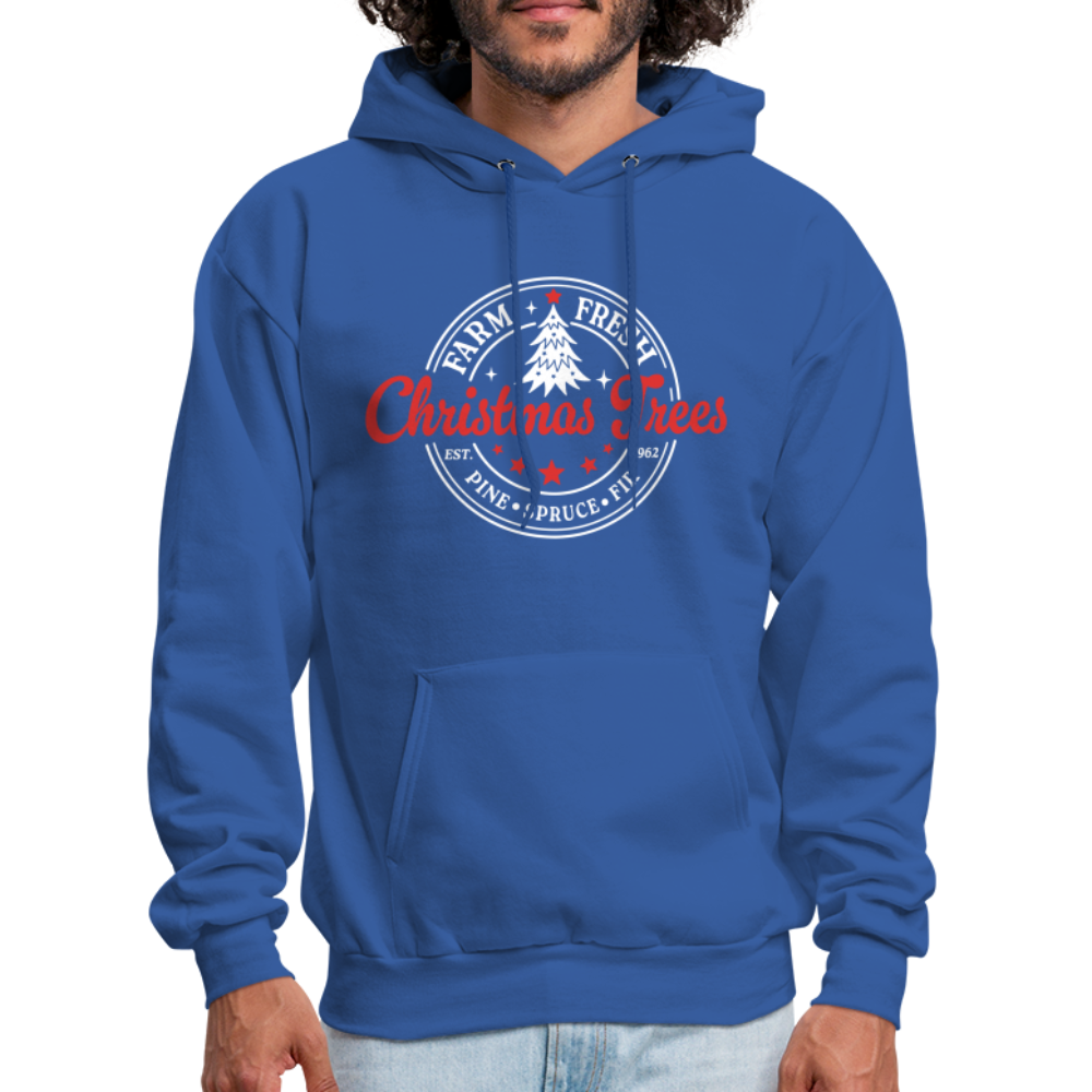 Farm Fresh Christmas Trees Hoodie - royal blue