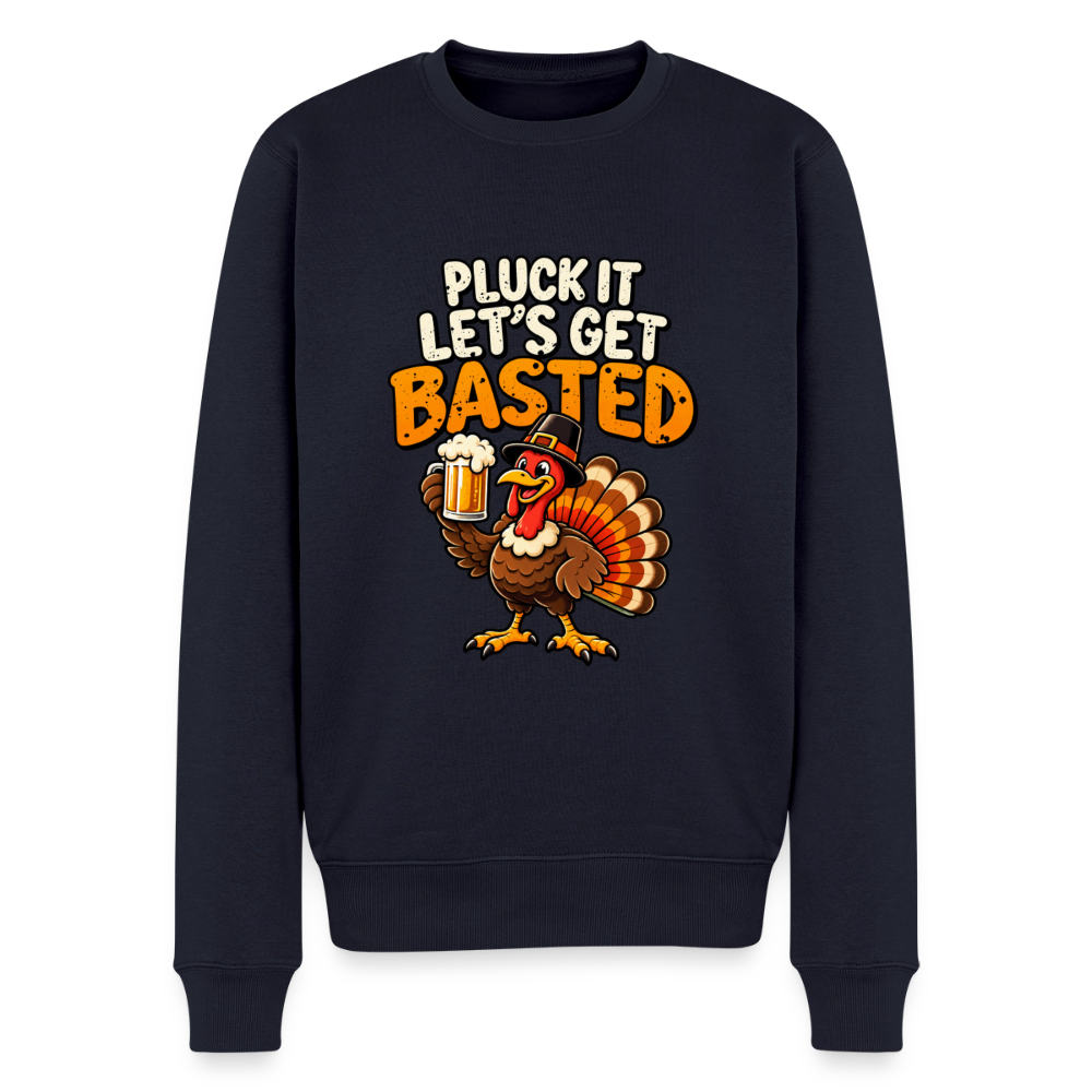 Pluck It Let’s Get Basted Men’s Premium Sweatshirt - navy