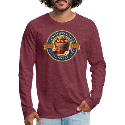 Cummins Cider (Funny Adult Humor) Men's Premium Long Sleeve T-Shirt - heather burgundy