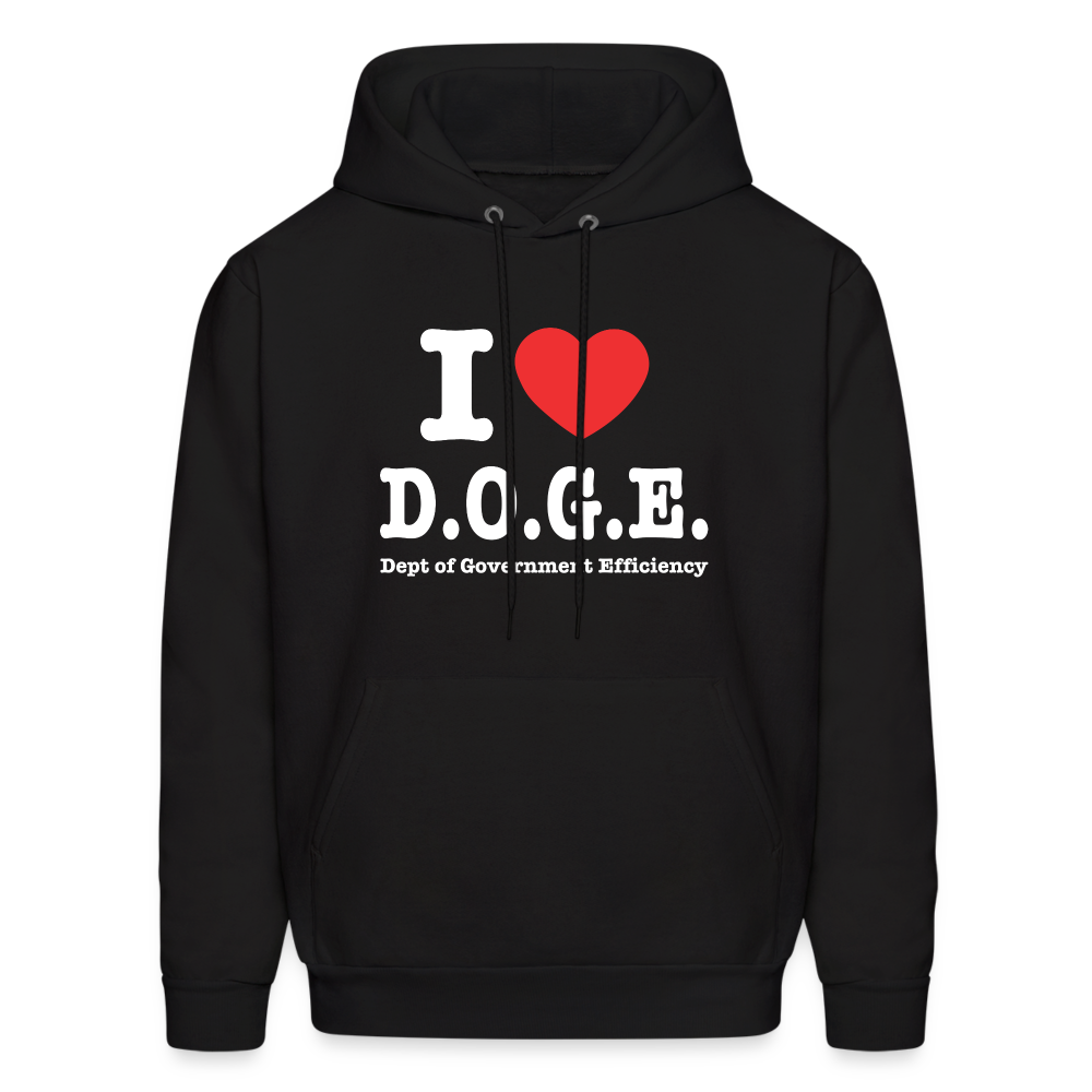 I Love DOGE (Dept of Government Efficiency) Hoodie - black