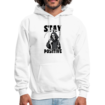 Stay Positive (Grim Reaper) Hoodie - white